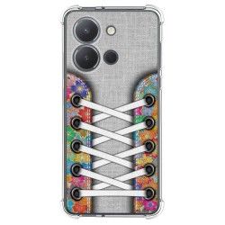 Funda Silicona Antigolpes para Vivo Y36 4G / 5G diseño Zapatillas 04 Dibujos