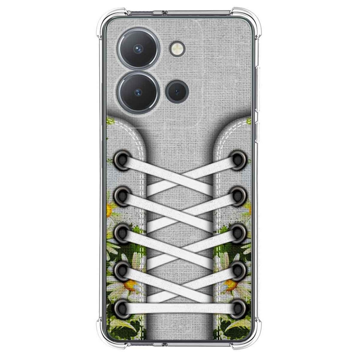 Funda Silicona Antigolpes para Vivo Y36 4G / 5G diseño Zapatillas 08 Dibujos