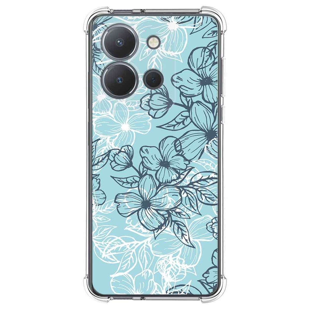 Funda Silicona Antigolpes para Vivo Y36 4G / 5G diseño Flores 03 Dibujos