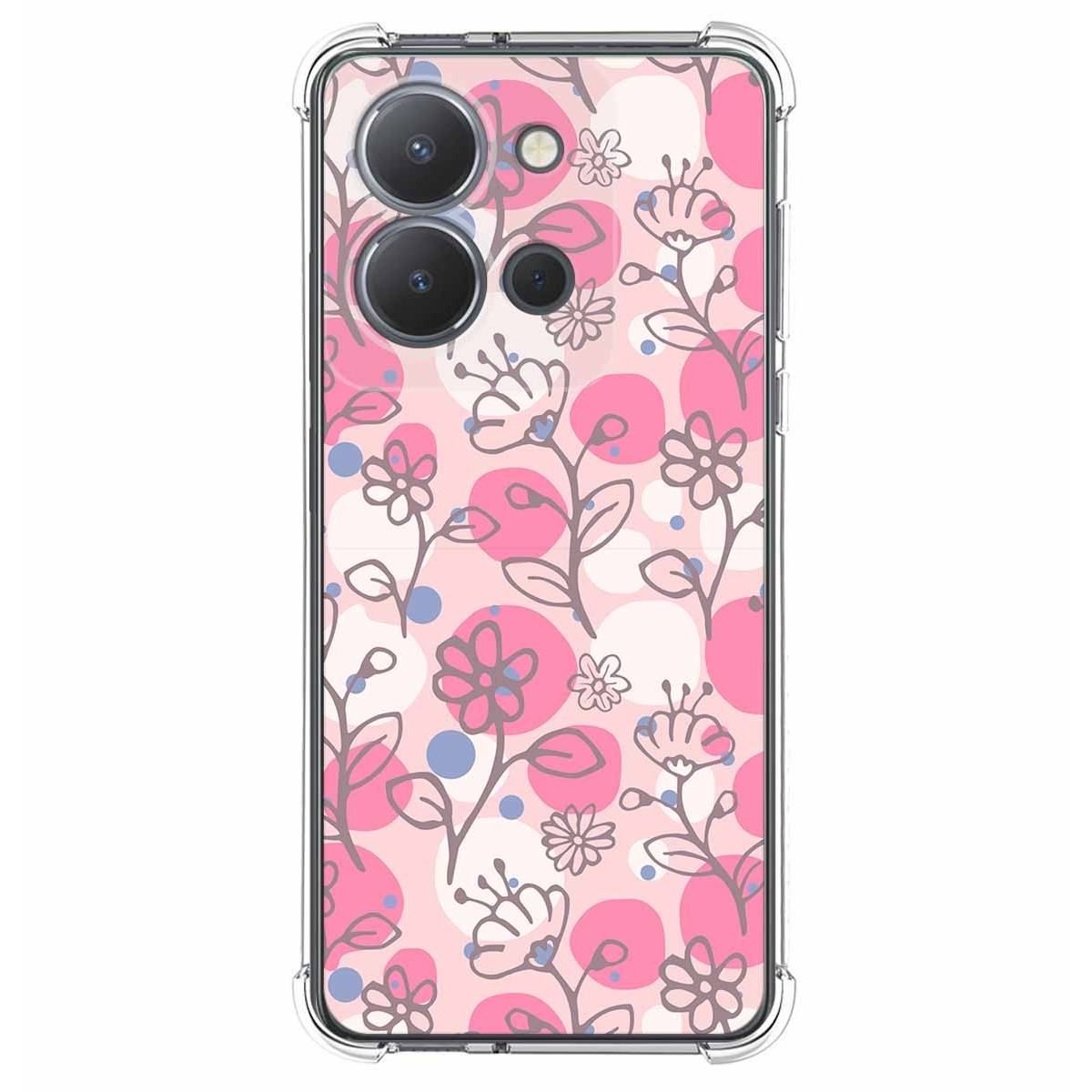 Funda Silicona Antigolpes para Vivo Y36 4G / 5G diseño Flores 07 Dibujos