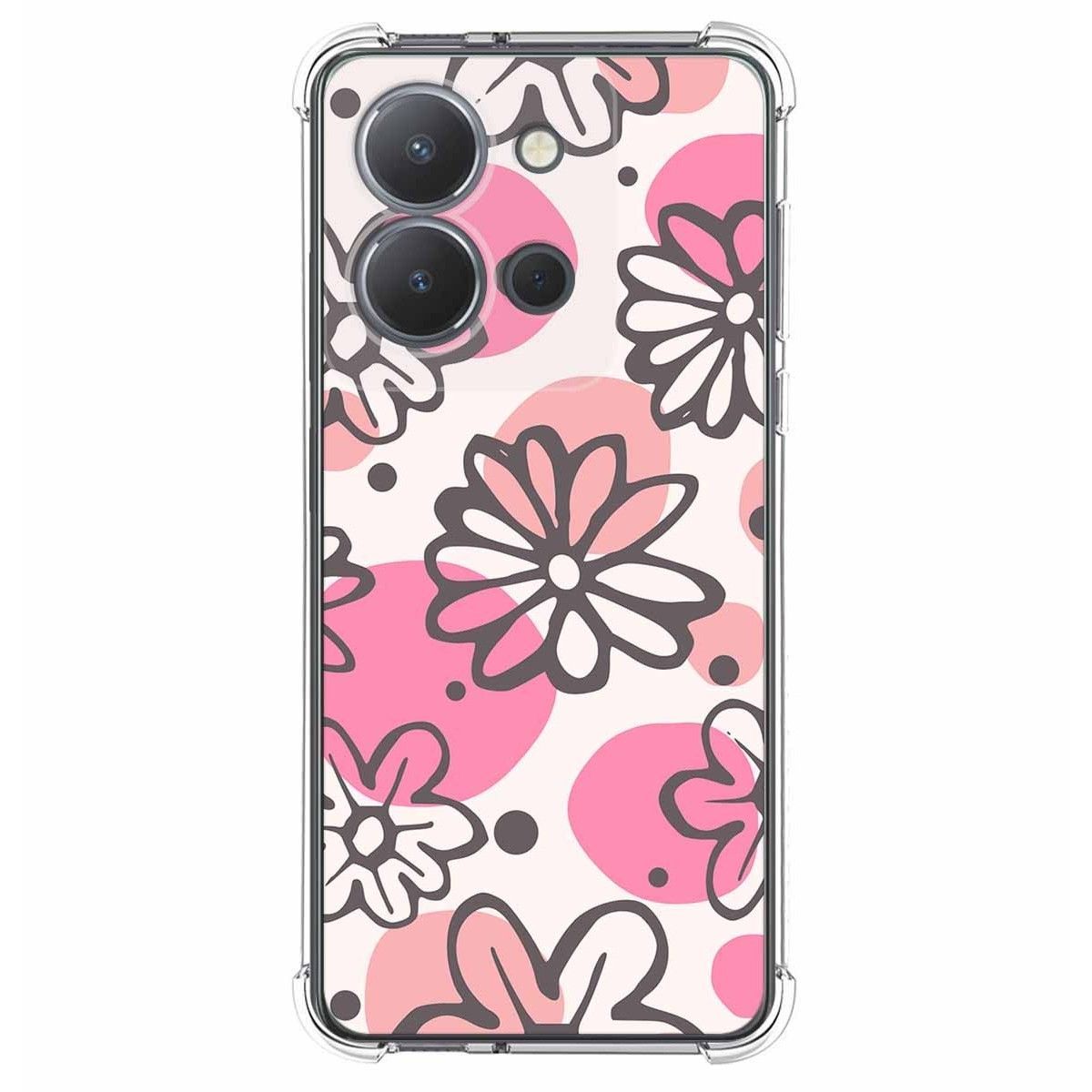 Funda Silicona Antigolpes para Vivo Y36 4G / 5G diseño Flores 09 Dibujos