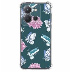 Funda Silicona Antigolpes para Vivo Y36 4G / 5G diseño Flores 10 Dibujos