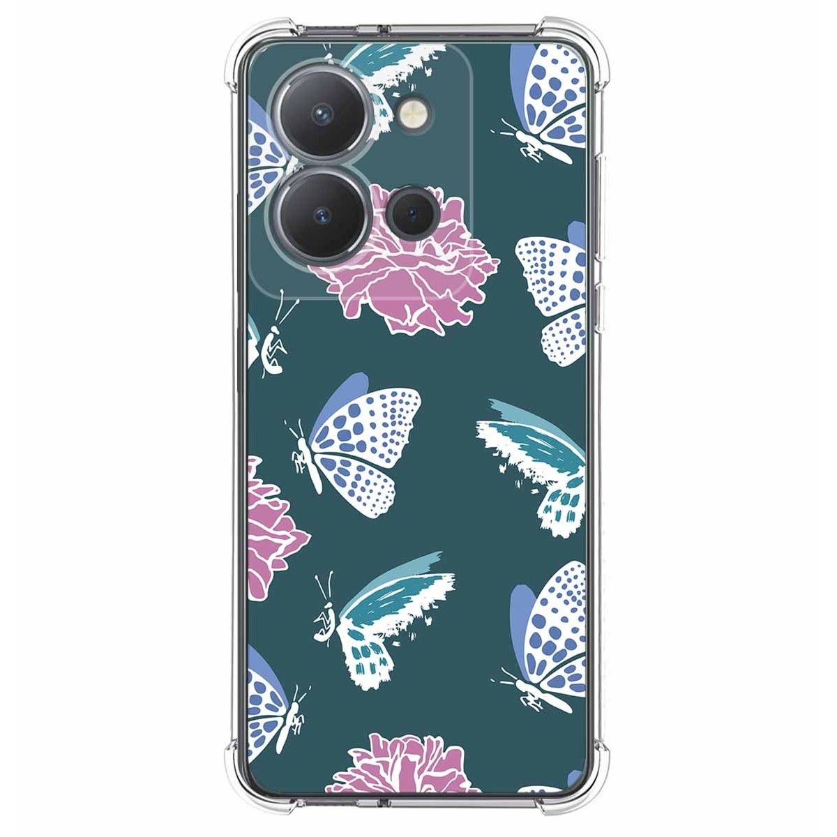 Funda Silicona Antigolpes para Vivo Y36 4G / 5G diseño Flores 10 Dibujos