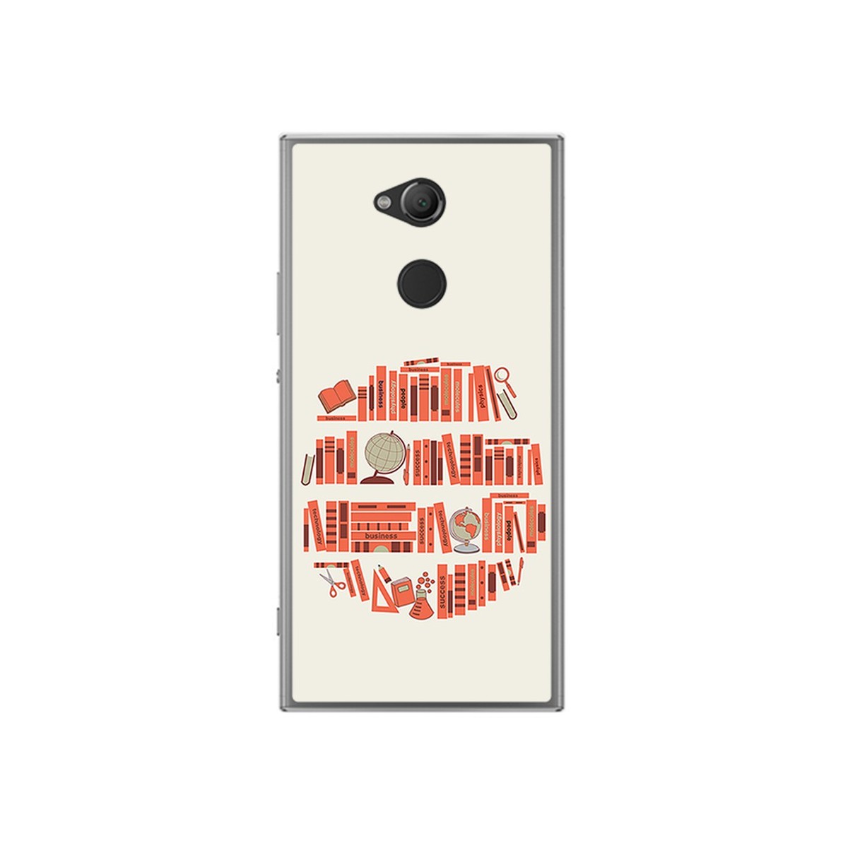 Funda Gel Tpu para Sony Xperia XA2 Diseño Mundo Libro Dibujos