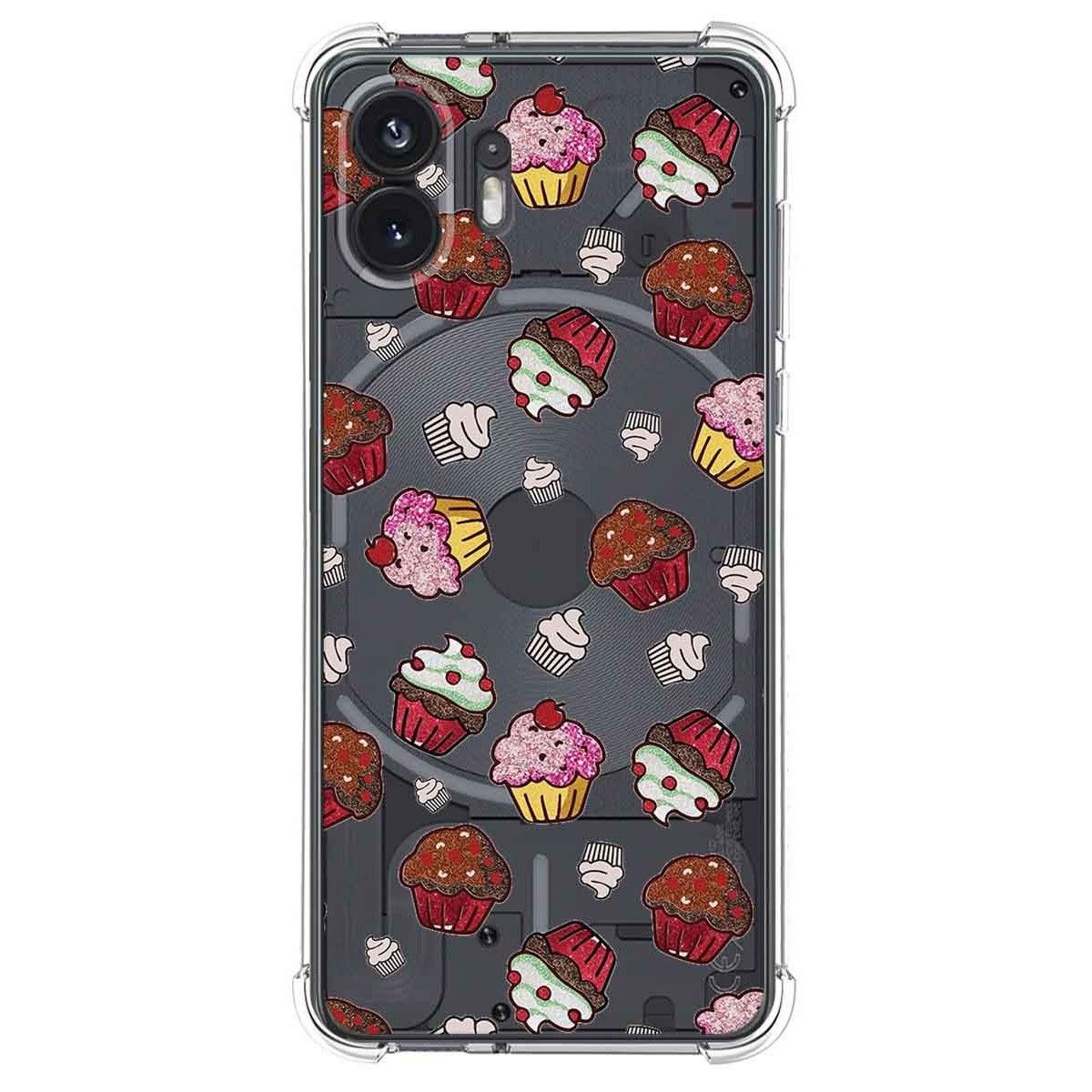 Funda Silicona Antigolpes para Nothing Phone 2 5G diseño Muffins Dibujos