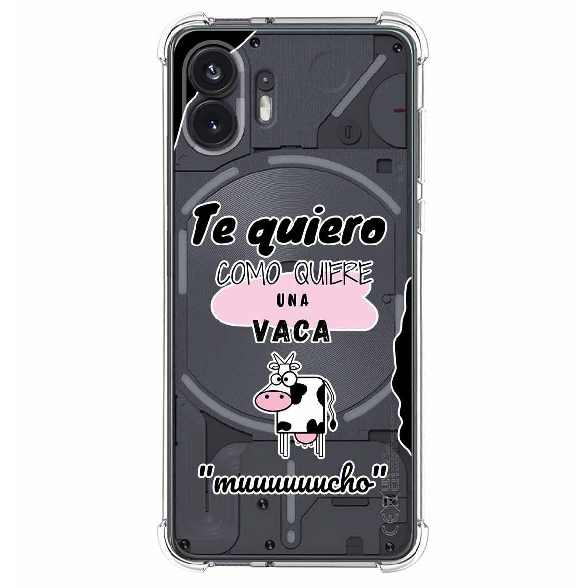 Funda Silicona Antigolpes para Nothing Phone 2 5G diseño Vaca Dibujos