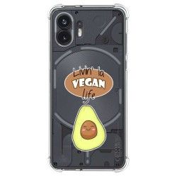 Funda Silicona Antigolpes para Nothing Phone 2 5G diseño Vegan Life Dibujos