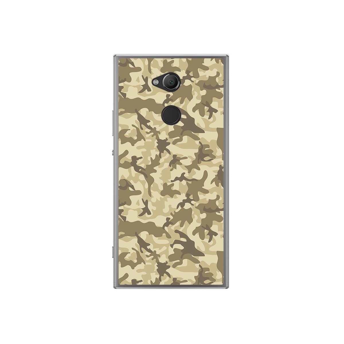 Funda Gel Tpu para Sony Xperia XA2 Diseño Sand Camuflaje Dibujos