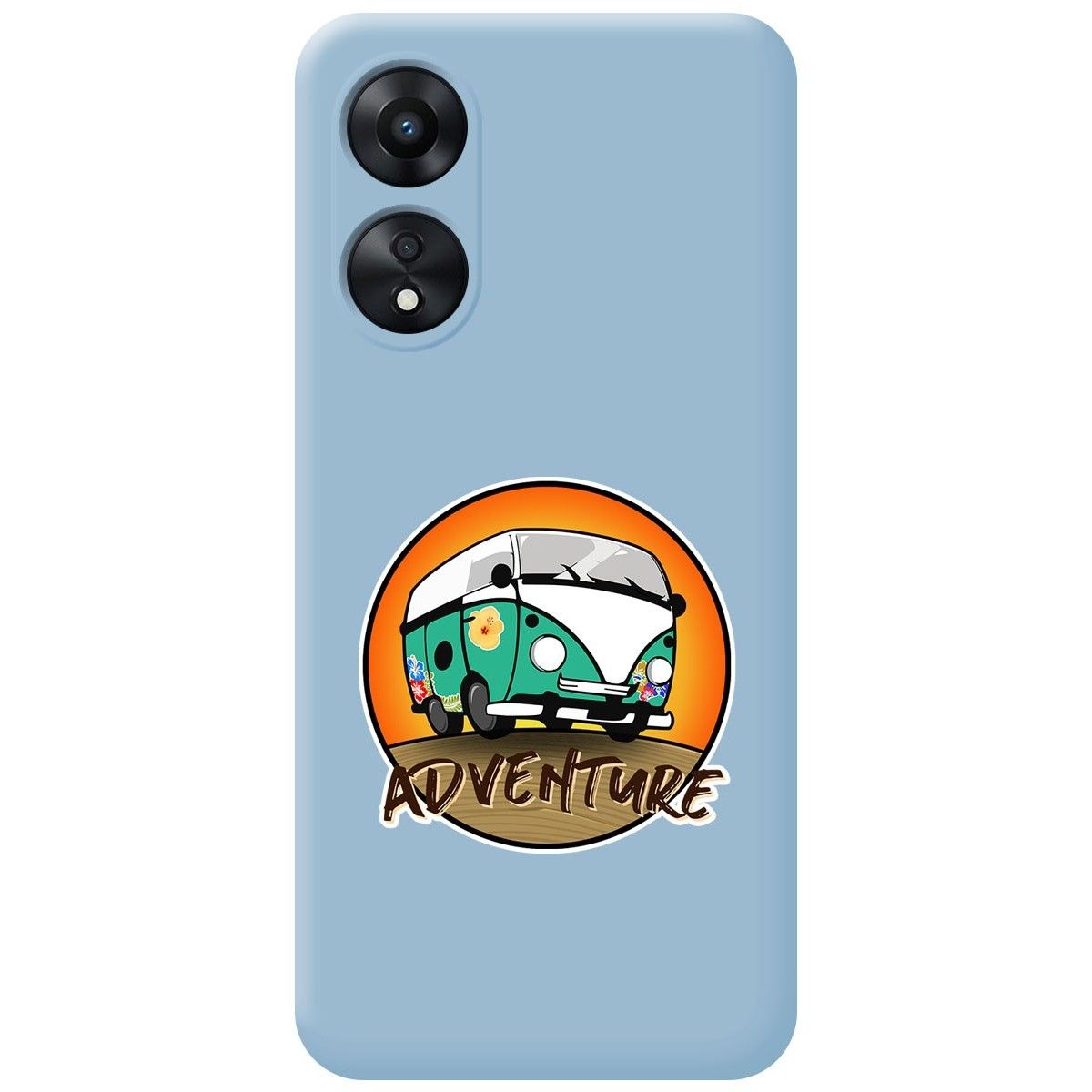 Funda Silicona Líquida Azul para Oppo A78 4G diseño Adventure Dibujos