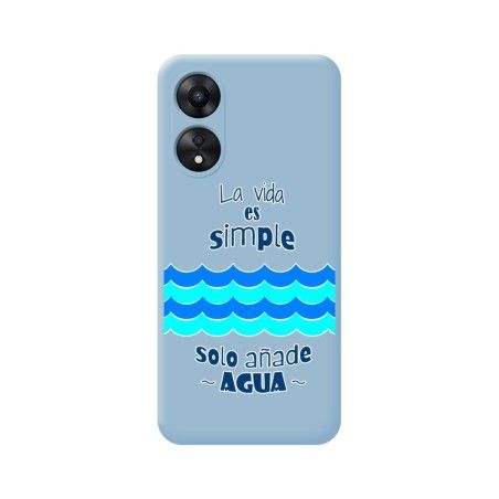 Funda Silicona Líquida Azul para Oppo A78 4G diseño Agua Dibujos
