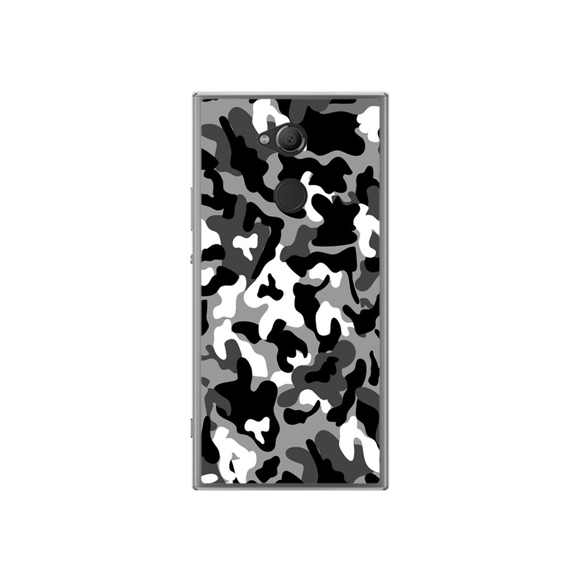 Funda Gel Tpu para Sony Xperia XA2 Diseño Snow Camuflaje Dibujos