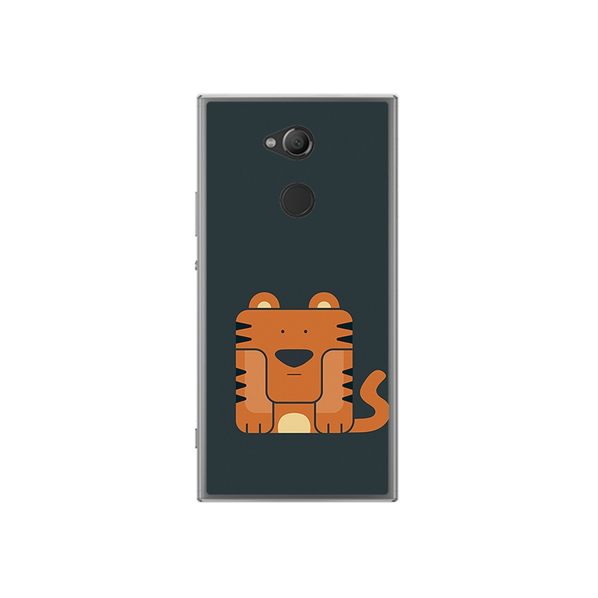 Funda Gel Tpu para Sony Xperia XA2 Diseño Tigre Dibujos