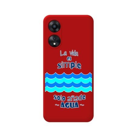 Funda Silicona Líquida Roja para Oppo A78 4G diseño Agua Dibujos