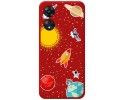 Funda Silicona Líquida Roja para Oppo A78 4G diseño Espacio Dibujos