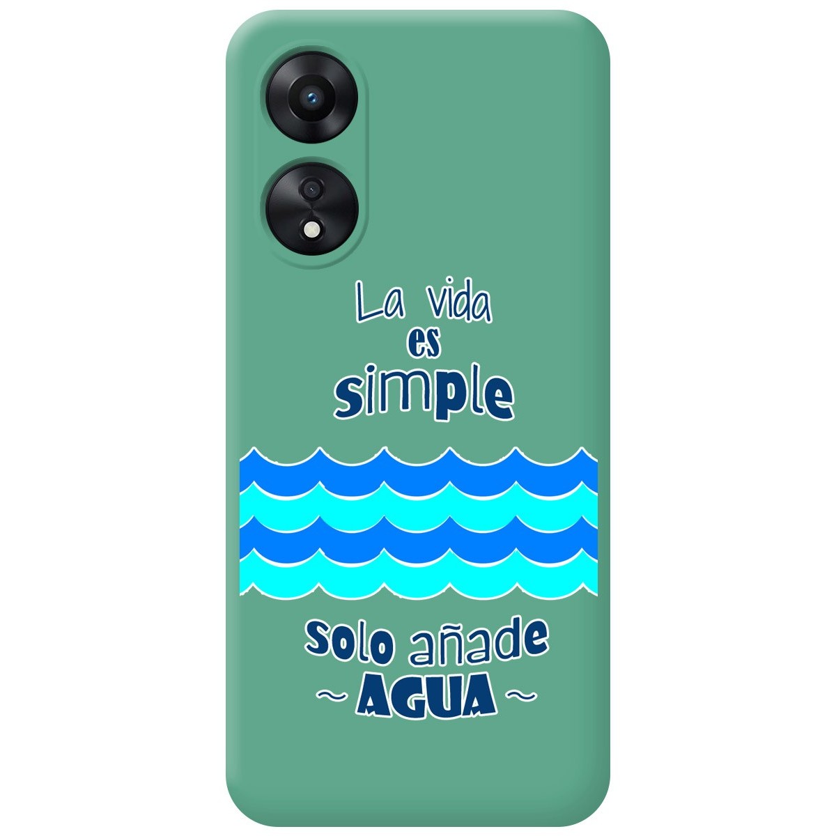 Funda Silicona Líquida Verde para Oppo A78 4G diseño Agua Dibujos
