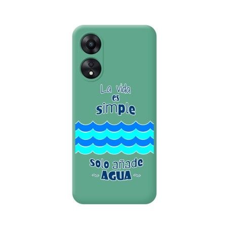 Funda Silicona Líquida Verde para Oppo A78 4G diseño Agua Dibujos