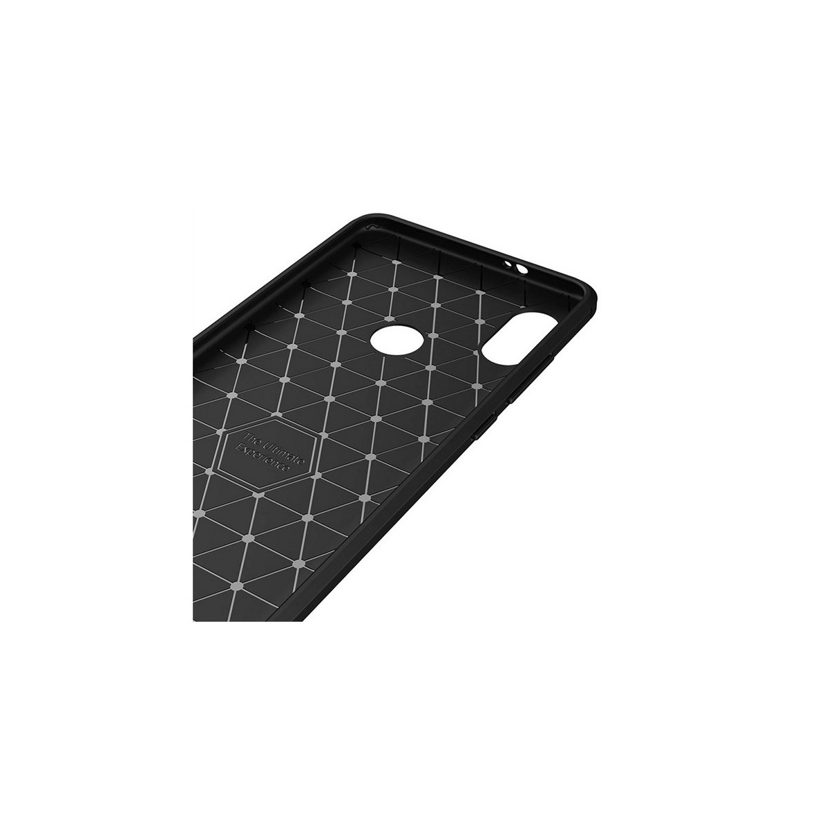 Funda Gel Tpu Tipo Carbon Negra para Xiaomi Redmi Note 5 / Note 5 Pro