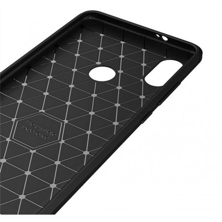 Funda Gel Tpu Tipo Carbon Negra para Xiaomi Redmi Note 5 / Note 5 Pro