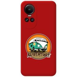 Funda Silicona Líquida Roja para Oppo Reno 10 5G / 10 Pro 5G diseño Adventure Dibujos