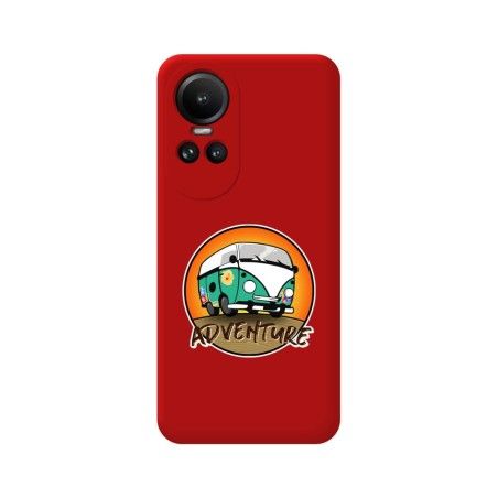 Funda Silicona Líquida Roja para Oppo Reno 10 5G / 10 Pro 5G diseño Adventure Dibujos