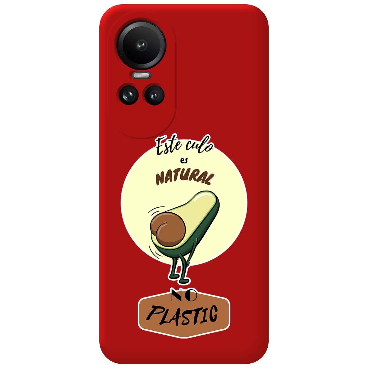 Funda Silicona Líquida Roja para Oppo Reno 10 5G / 10 Pro 5G diseño Culo Natural Dibujos