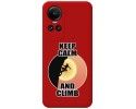 Funda Silicona Líquida Roja para Oppo Reno 10 5G / 10 Pro 5G diseño Mujer Escalada Dibujos