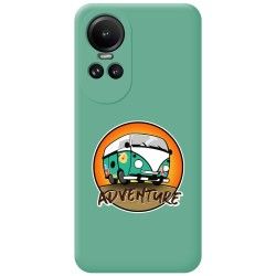 Funda Silicona Líquida Verde para Oppo Reno 10 5G / 10 Pro 5G diseño Adventure Dibujos