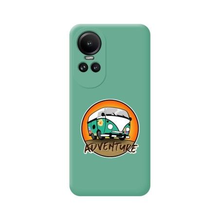 Funda Silicona Líquida Verde para Oppo Reno 10 5G / 10 Pro 5G diseño Adventure Dibujos