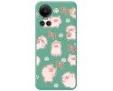 Funda Silicona Líquida Verde para Oppo Reno 10 5G / 10 Pro 5G diseño Cerdos Dibujos