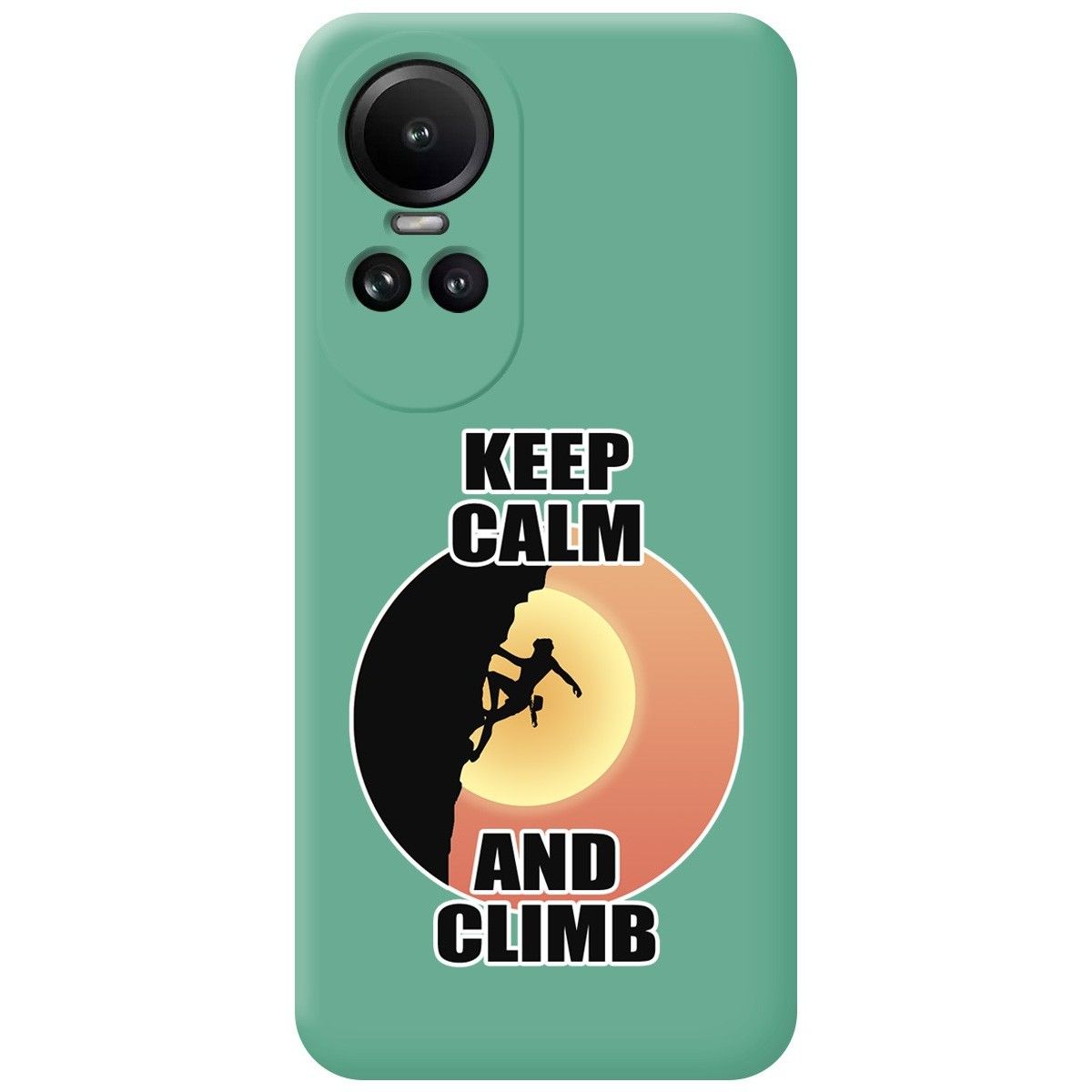 Funda Silicona Líquida Verde para Oppo Reno 10 5G / 10 Pro 5G diseño Mujer Escalada Dibujos