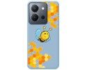 Funda Silicona Líquida Azul para Vivo Y36 4G / 5G diseño Abeja Dibujos