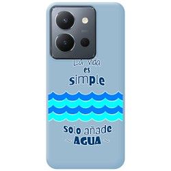 Funda Silicona Líquida Azul para Vivo Y36 4G / 5G diseño Agua Dibujos