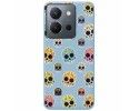 Funda Silicona Líquida Azul para Vivo Y36 4G / 5G diseño Catrina Dibujos
