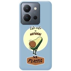 Funda Silicona Líquida Azul para Vivo Y36 4G / 5G diseño Culo Natural Dibujos
