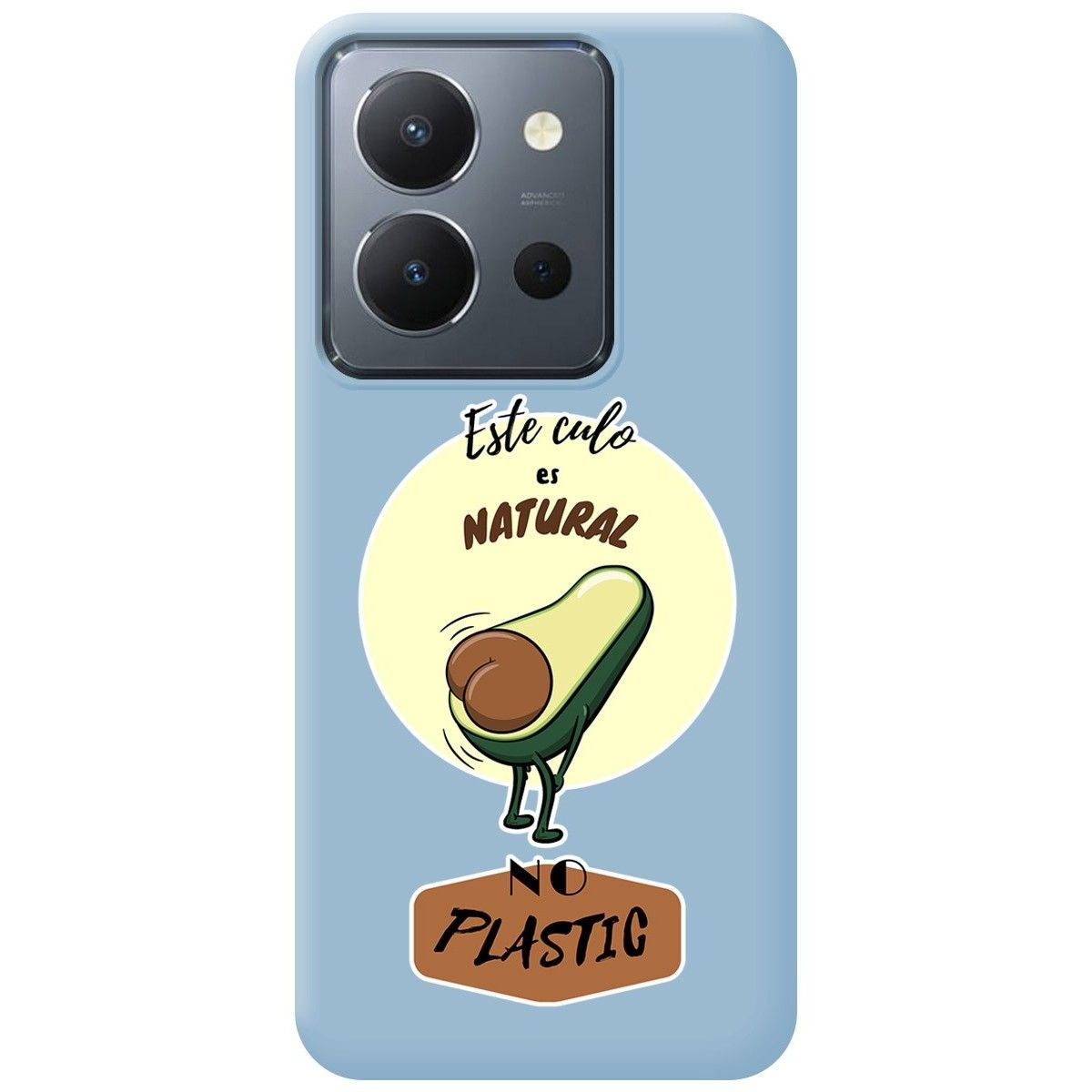 Funda Silicona Líquida Azul para Vivo Y36 4G / 5G diseño Culo Natural Dibujos