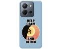 Funda Silicona Líquida Azul para Vivo Y36 4G / 5G diseño Hombre Escalada Dibujos