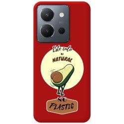 Funda Silicona Líquida Roja para Vivo Y36 4G / 5G diseño Culo Natural Dibujos