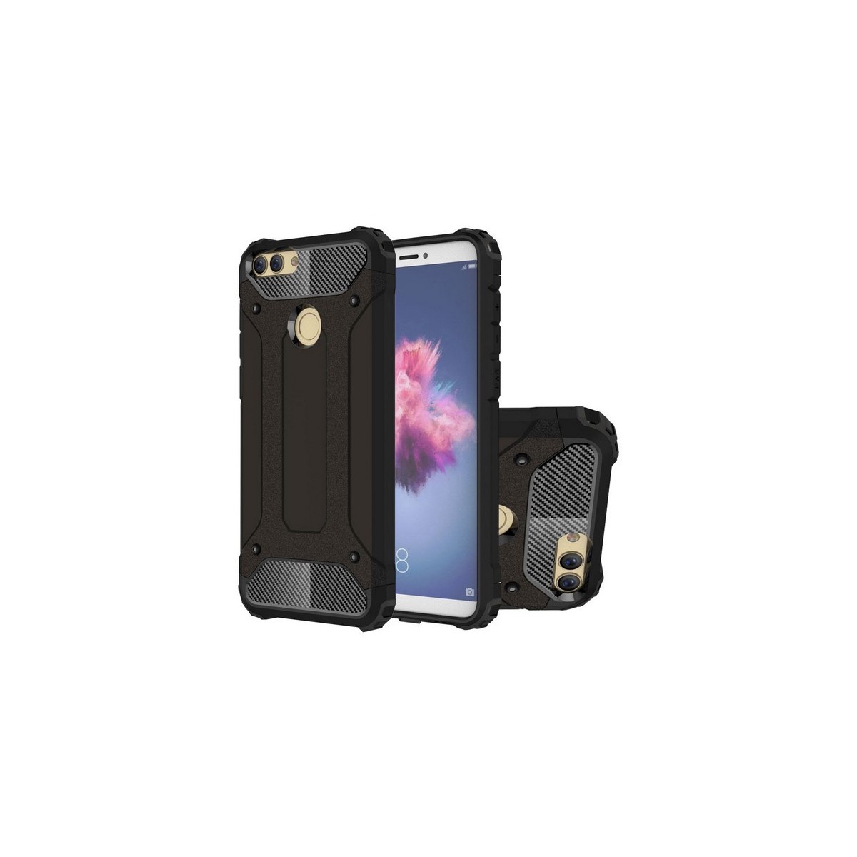 Funda Tipo Hybrid Tough Armor (Pc+Tpu) Negra para Huawei P Smart