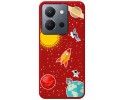 Funda Silicona Líquida Roja para Vivo Y36 4G / 5G diseño Espacio Dibujos