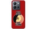 Funda Silicona Líquida Roja para Vivo Y36 4G / 5G diseño Hombre Escalada Dibujos
