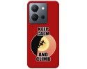 Funda Silicona Líquida Roja para Vivo Y36 4G / 5G diseño Mujer Escalada Dibujos