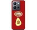 Funda Silicona Líquida Roja para Vivo Y36 4G / 5G diseño Vegan Life Dibujos
