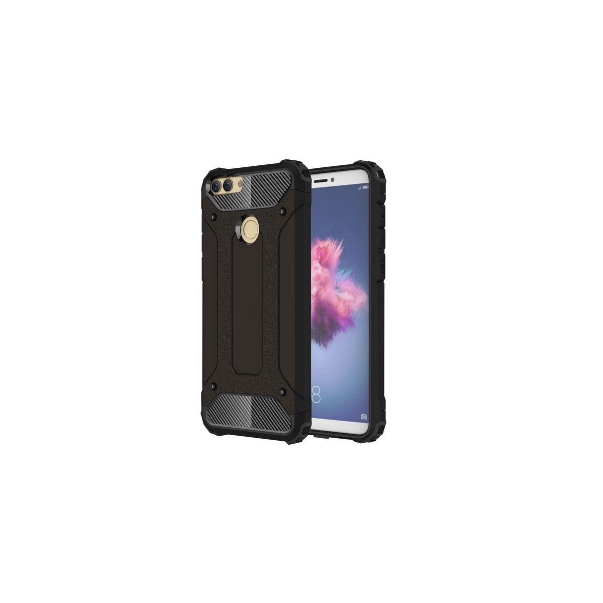 Funda Tipo Hybrid Tough Armor (Pc+Tpu) Negra para Huawei P Smart