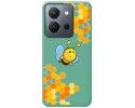Funda Silicona Líquida Verde para Vivo Y36 4G / 5G diseño Abeja Dibujos