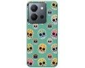 Funda Silicona Líquida Verde para Vivo Y36 4G / 5G diseño Catrina Dibujos