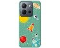 Funda Silicona Líquida Verde para Vivo Y36 4G / 5G diseño Espacio Dibujos