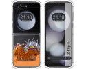 Funda Silicona Transparente para Samsung Galaxy Z Flip 5 5G diseño Bufalo Dibujos