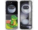 Funda Silicona Transparente para Samsung Galaxy Z Flip 5 5G diseño Coco Dibujos