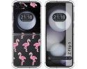 Funda Silicona Transparente para Samsung Galaxy Z Flip 5 5G diseño Flamenco Dibujos