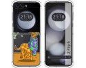 Funda Silicona Transparente para Samsung Galaxy Z Flip 5 5G diseño Jirafa Dibujos